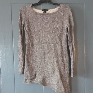 White House Black Market Tunic Metallic Gray Sweater - Size XS